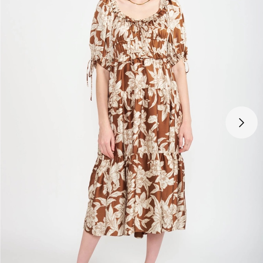 En Saison Brown Midi Dress
